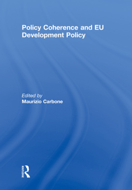 Maurizio Carbone Workshop, EU Policy Coherence for Development: The Challenge of Sustainability