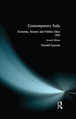 Donald Sassoon - Contemporary Italy: Economy, Society and Politics Since 1945