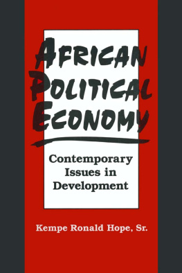 Kempe Ronald Hope Sr. - African Political Economy: Contemporary Issues in Development