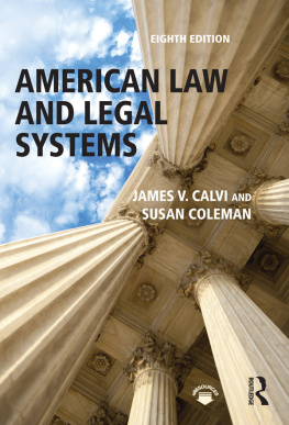 James V. Calvi - American Law and Legal Systems