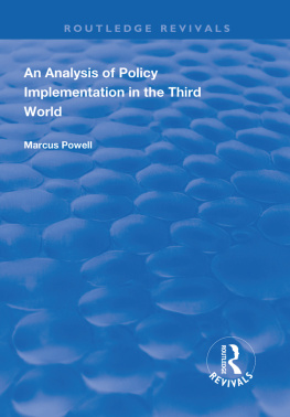 Marcus Powell An Analysis of Policy Implementation in the Third World