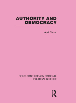 April Carter Authority and Democracy