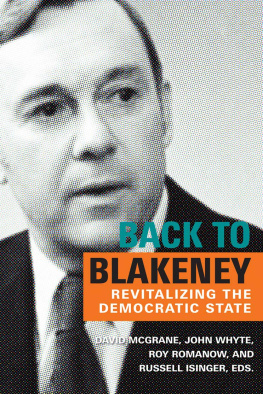 David McGrane - Back to Blakeney: Revitalizing the Democratic State