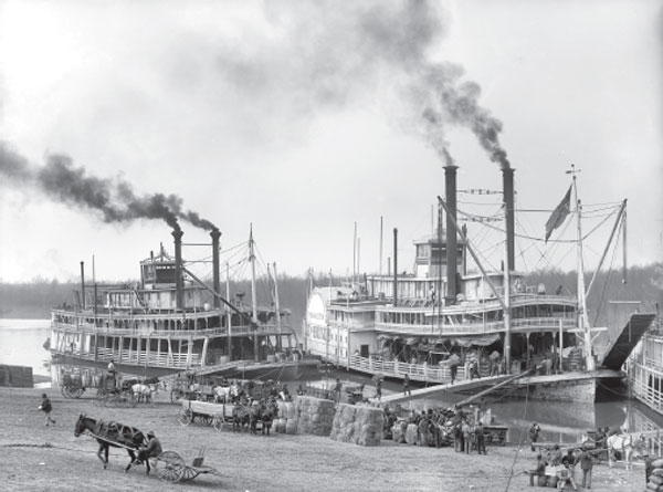 Steamboats moored along the Mississippi River at New Orleans Library of - photo 4