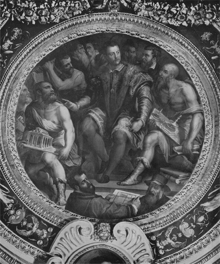 clockwise Tribolo Tasso Vasari Ammanati Bandinelli and Cellini Fresco - photo 2