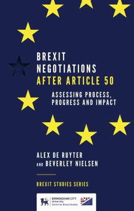 Alex de Ruyter - Brexit Negotiations After Article 50: Assessing Process, Progress and Impact