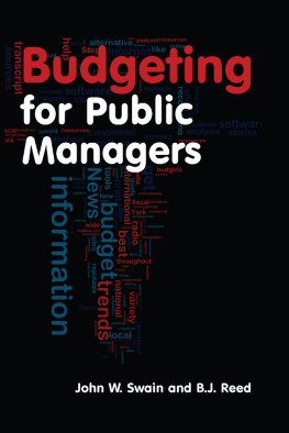 John W. Swain - Budgeting for Public Managers