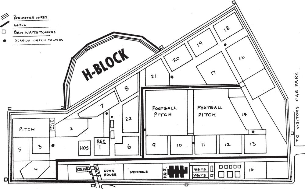 Long Kesh Spring 1977 Cages 18 and 22 housed internees the rest housed - photo 1