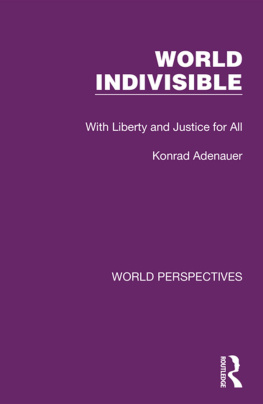 Konrad Adenauer World Indivisible: With Liberty and Justice for All