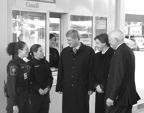 Prime Minister Stephen Harper New Brunswick Premier Shawn Graham and MP Greg - photo 2