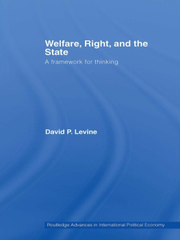 David P. Levine - Welfare, Right and the State: A Framework for Thinking