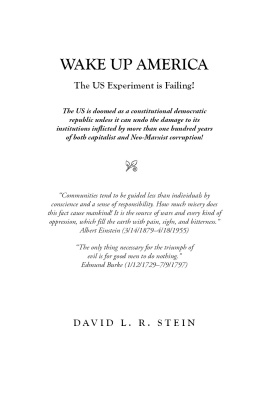 David L. R. Stein Wake Up America: The US Experiment Is Failing!