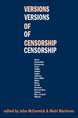 John McCormick - Versions of Censorship