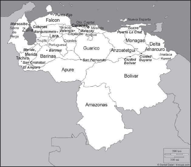 Outline map of Venezuelan states courtesy of d-mapscom I NTRODUCTION To - photo 1