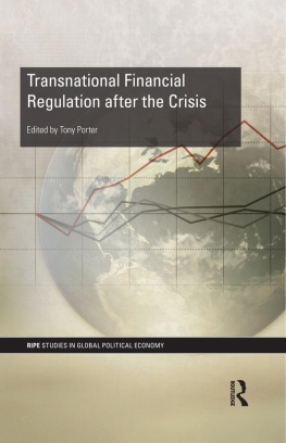 Tony Porter Transnational Financial Regulation After the Crisis