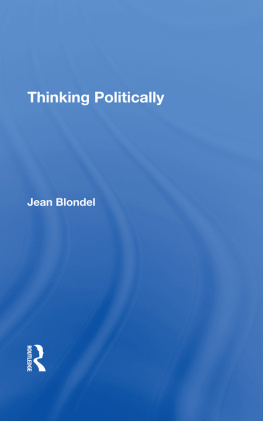 Jean Blondel Thinking Politically