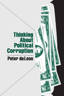 Peter DeLeon Thinking About Political Corruption