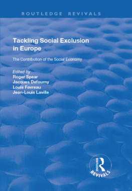 Roger Spear - Tackling Social Exclusion in Europe: The Contribution of the Social Economy