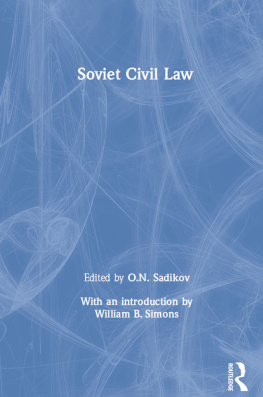 Oleg Nikolaevich Sadikov Soviet Civil Law