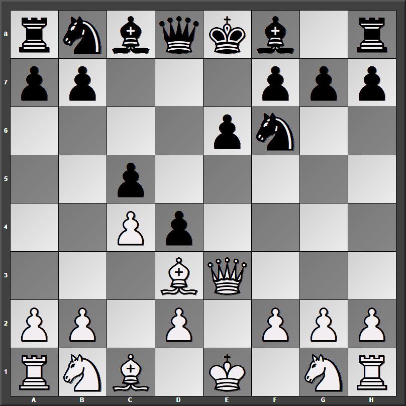 I plan a big pawn center Whites d2 pawn never moves 8Qe5 Nc6 9Qe2 Be7 - photo 3