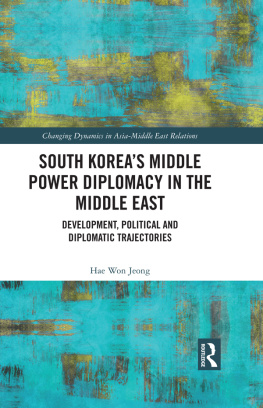 Hae Won Jeong South Koreas Middle Power Diplomacy in the Middle East: Development, Political and Diplomatic Trajectories