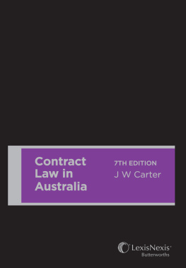 John W. Carter - Contract Law in Australia