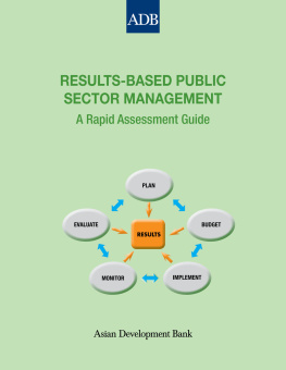 Asian Development Bank Results-Based Public Sector Management: A Rapid Assessment Guide