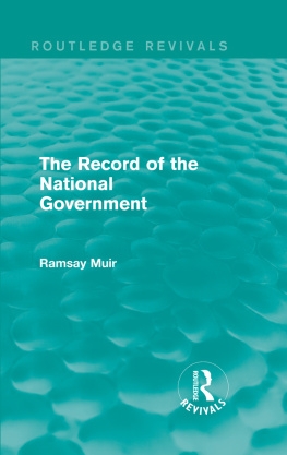 Ramsay Muir - The Record of the National Government