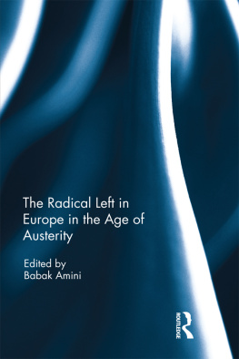 Babak Amini - The Radical Left in Europe in the Age of Austerity