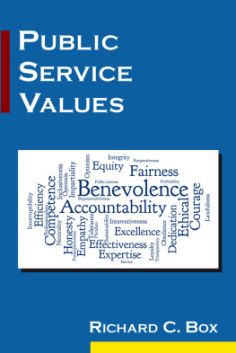 Richard C. Box - Public Service Values