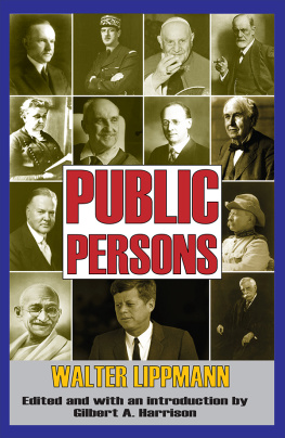 Walter Lippmann Public Persons