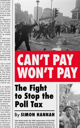 Simon Hannah - Cant Pay, Wont Pay: The Fight to Stop the Poll Tax