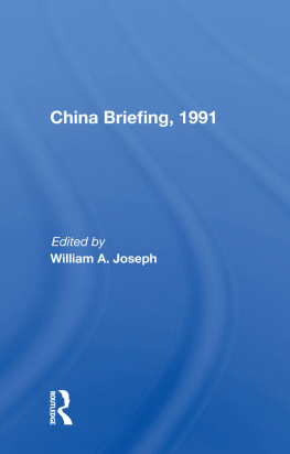 William A. Joseph - China Briefing, 1991