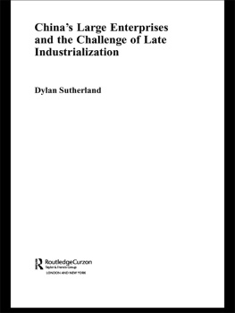 Dylan Sutherland - Chinas Large Enterprises and the Challenge of Late Industrialisation