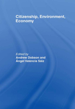 Andrew P. Dobson - Citizenship, Environment, Economy