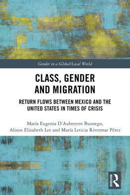 Maria Eugenia DAubeterre - Class, Gender and Migration: Return Flows Between Mexico and the United States in Times of Crisis
