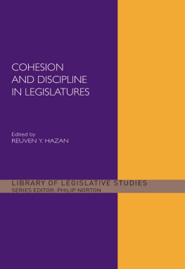 Reuven Y. Hazan - Cohesion and Discipline in Legislatures