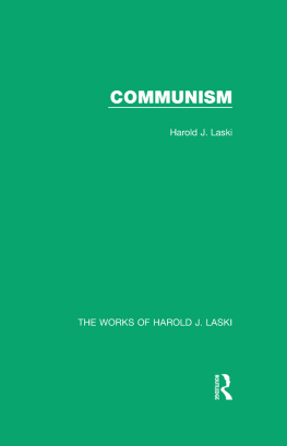 Harold J. Laski Communism