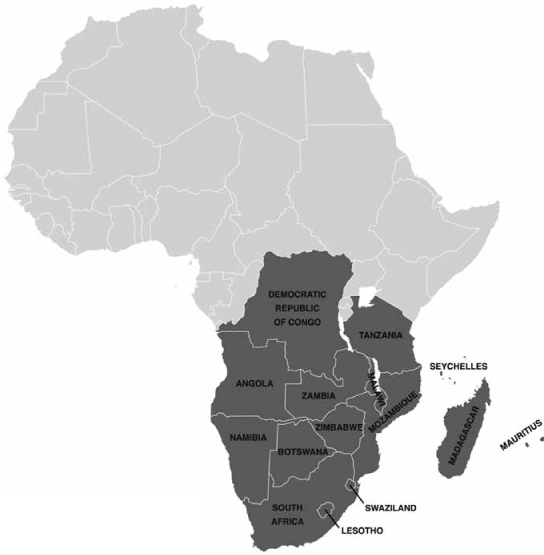 Map of the SADC region List of Abbreviations AFDL Alliance des - photo 2