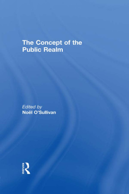 Noël OSullivan - The Concept of the Public Realm