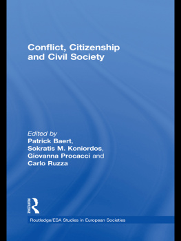 Partick Baert Conflict, Citizenship and Civil Society