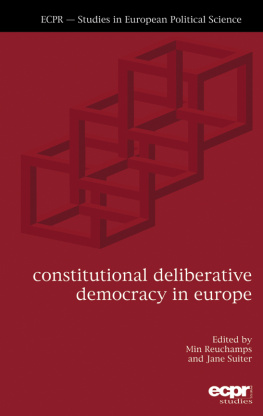 Min Reuchamps Constitutional Deliberative Democracy in Europe