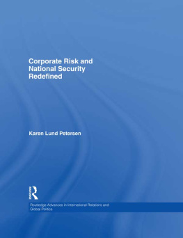 Karen Lund Petersen Corporate Risk and National Security Redefined