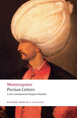 Montesquieu - Persian Letters (Oxford Worlds Classics)