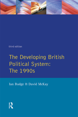 Ian Budge - The Developing British Political System: The 1990s