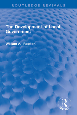 William A. Robson The Development of Local Government