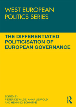 Pieter de Wilde The Differentiated Politicisation of European Governance