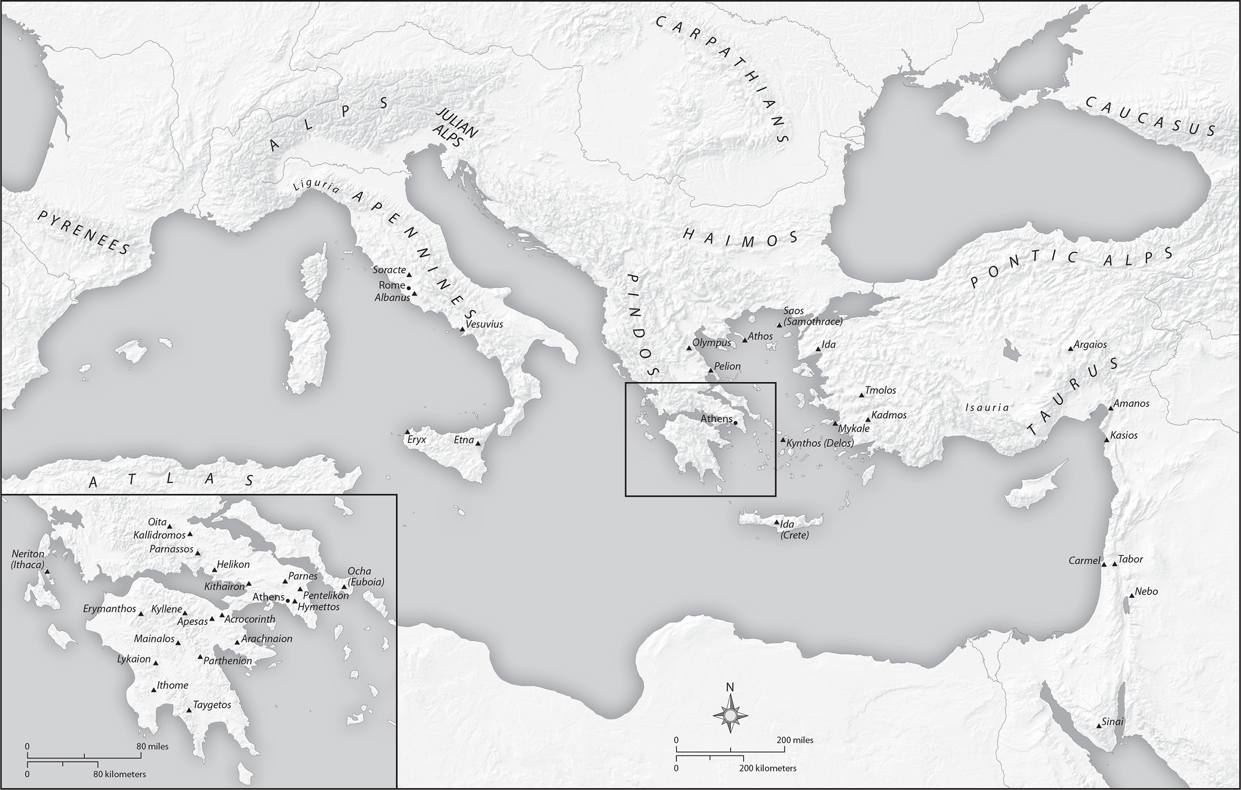 This map includes some of the most important mountains mountain ranges and - photo 2