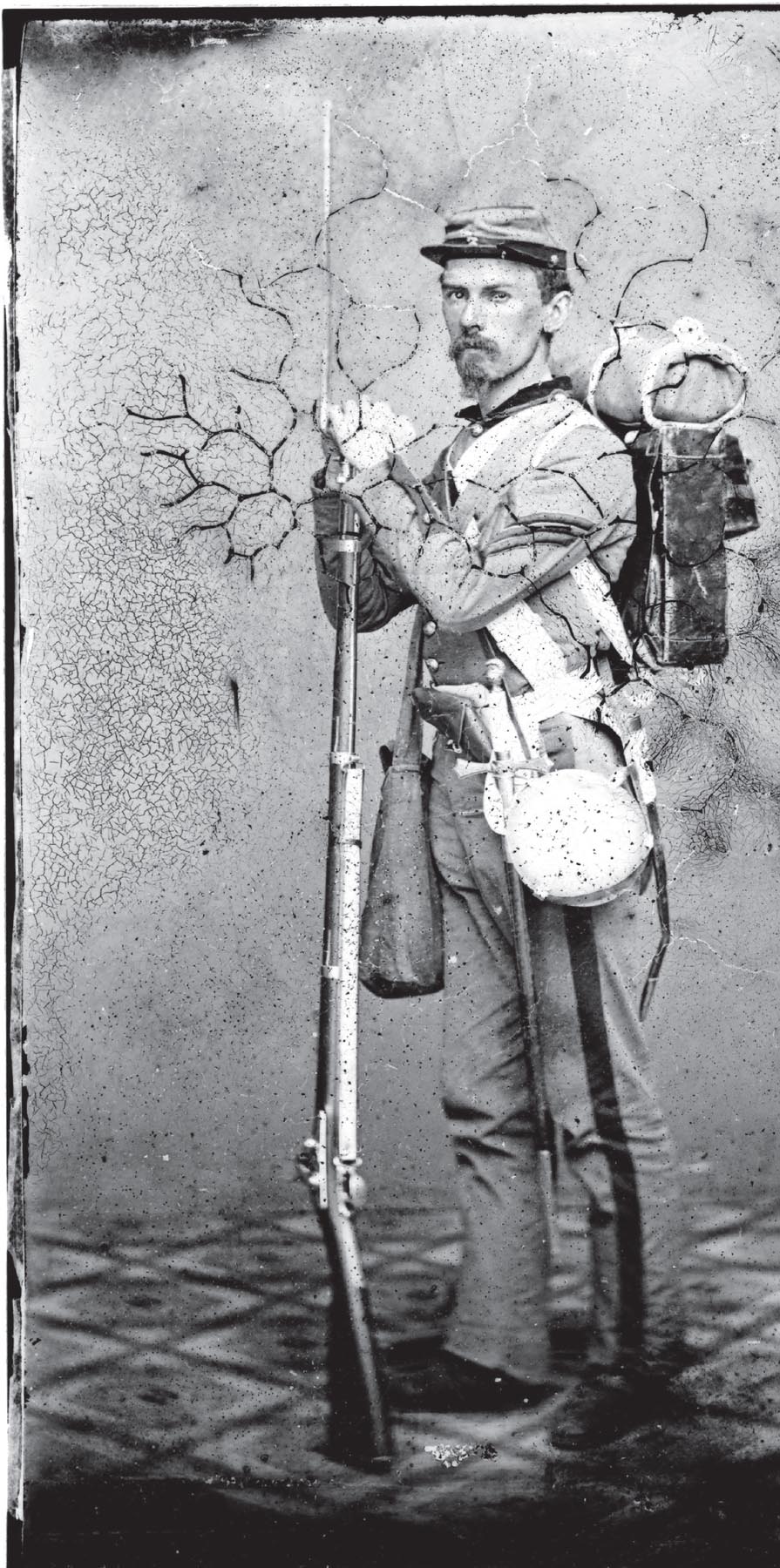 Sergeant Joseph Dore of the 7th New York State Militia leans on his Springfield - photo 4