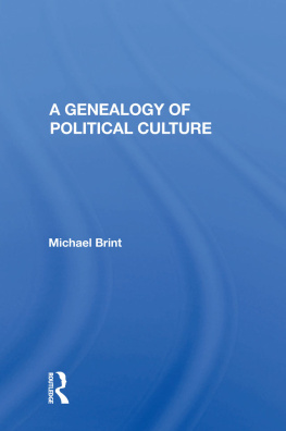 Michael E Brint - A Genealogy of Political Culture